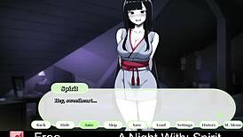 A night with spirit in anime dating game roleplay