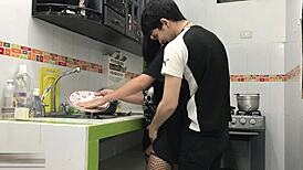 I find my hermanastra without underwear, get excited, and end up banging her hard