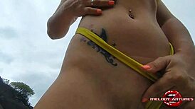 uma gozada dentro na praia with melody and her hung friend in brazil xred