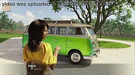 Curvy mature and teen in sexy outfits clash in huge 3D porn showdown at halfway house.