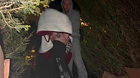 The Shining XXX Vlog captures a wild public creampie. Emo slut submits outdoors.