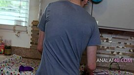 Bold birthday step family bum rush with blowjobs and fucking.