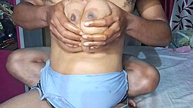 Hot Indian Desi Bhabhi Gets Big Boobs Oil Massage, Oh Yes!