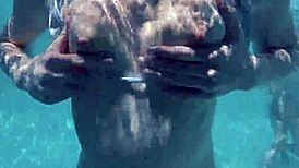 Best Friends Having a Wild Pool Party with Hardcore Action