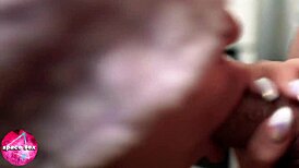 I’m stunned by this blindfolded brunette deepthroating a huge cock POV