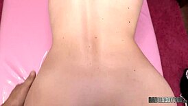 baddaddypov - cute blonde ashley lane with pigtails rides stepdad hard