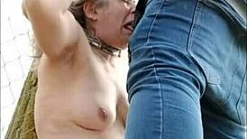 slapping and bending over this european housewife for raw homemade action at the farm