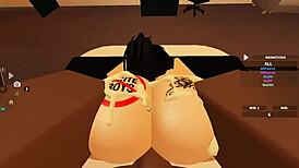 Blacked Roblox Porn with Big Ass Riding BBC