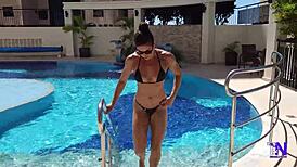 I met her at the pool, invited her over, and things got wild fast