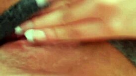 An excited latina woman gets wet while masturbating and sends a homemade video to her boyfriend