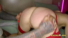 Dialogic-Provocative Vixen in scarlet tights, ready for harsh smashing tonight?