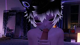 I’m Thrilled as Femboy Sucks Me Off and Gives Handjob with Skill