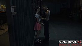 nylon feet girl in glasses gets dominated hard! damn, what a wild scene!