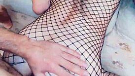 i love my wife in stockings getting it rough and hard, her wet pussy soaking