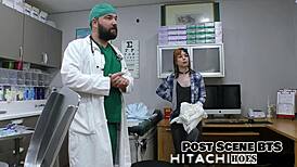 freshman ditria rose gets forced into a wild hitachi orgasm backstage