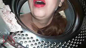 watch housewife get dominated and fucked in washing machine