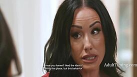 Convincing Step Mom with Tongue Play - Jennifer White and Gal Ritchie in Hot Lesbian Action. Licking Every Inch!