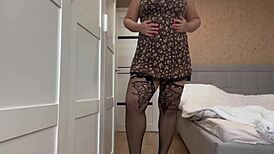 Stepmom Delivers Hot JOI with Big Ass Tease. Watch Her Wet Pussy Drip!