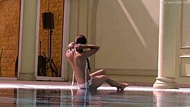 omg, hottest petite irina russaka with small tits underwater! 😍