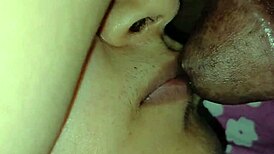 I crave sucking my stepsister's tight, wet Asian pussy on bed