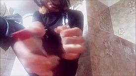 Sissy slave humiliation and nipple torture by mistress