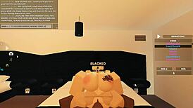 Blacked Roblox Porn with Big Ass Riding BBC