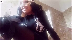 Sissy slave humiliation and nipple torture by mistress