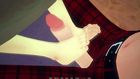 Tomboy Character Uses Tits and Thighs in Anime Scene