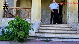 halloween sex trailer in haunted house with wild cosplay couple