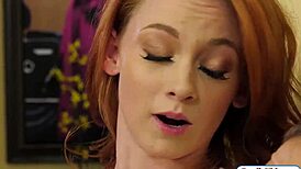 Athena in lingerie lets stepbro taste her pussy with oral and rimjob