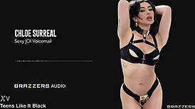 Sexy Chloe Surreal Leaves Teasing Voicemail with Striptease and Toy Play