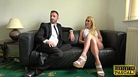 I roughly plowed the busty british sub, oops