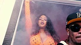 She's Sucking Daddy's Dick Like a Popsicle in Nasty Group Gangbang Action. So Rough!