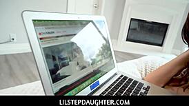 Hot teen 18+ stepdaughter nude with tits and pussy in taboo hd