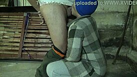 i can't believe this big ass french whore is getting anal in an abandoned building