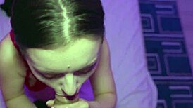 Amateur blowjob & facial pov - i love sucking cock hard until my face is covered with a big load of cum