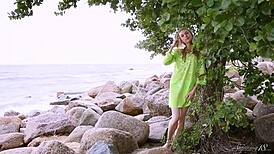 Man, This Sexy Ballerina Stripin Naked on Couch Got Me Goin Crazy!