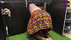 i’m stunned, ebony maid takes huge dick for extra cash in africa.
