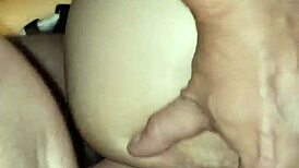 Filling big white ass with cum