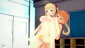 Intense anal fuck in anime hentai style 😈