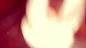 Ebony masturbates to dripping orgasm