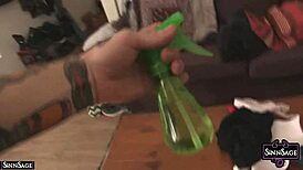 Hot Babes Sinn Sage and Samantha Grace SQUEEZE TITS in Juicy Lesbian Play