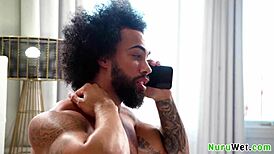 Lacey Jayne and James Angel's big ass and busty masseuse make a house call for nuru truck massage 😏