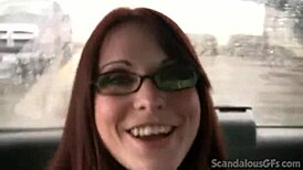 teen hottie fingering herself in the car 😍