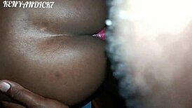 Sweet Kenyan Ebony Wife with Big Ass Screams in Bed Before Sleep