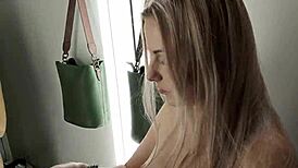 Damn! Caught Giving Blowjob in Dressing Room with Letty Black!