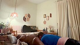 I love this homemade pov of ebony ass in the bedroom, interracial amateurs getting passionate with black.