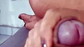 Stepmom grips tight while watching movie alone