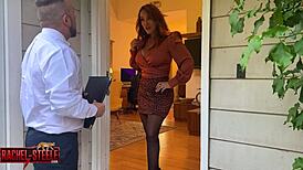 I’m a milf preaching against porn, but watch me ride in pantyhose