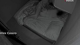 Shh, so they don't hear us, I go to my stepsister's room and we end up fucking